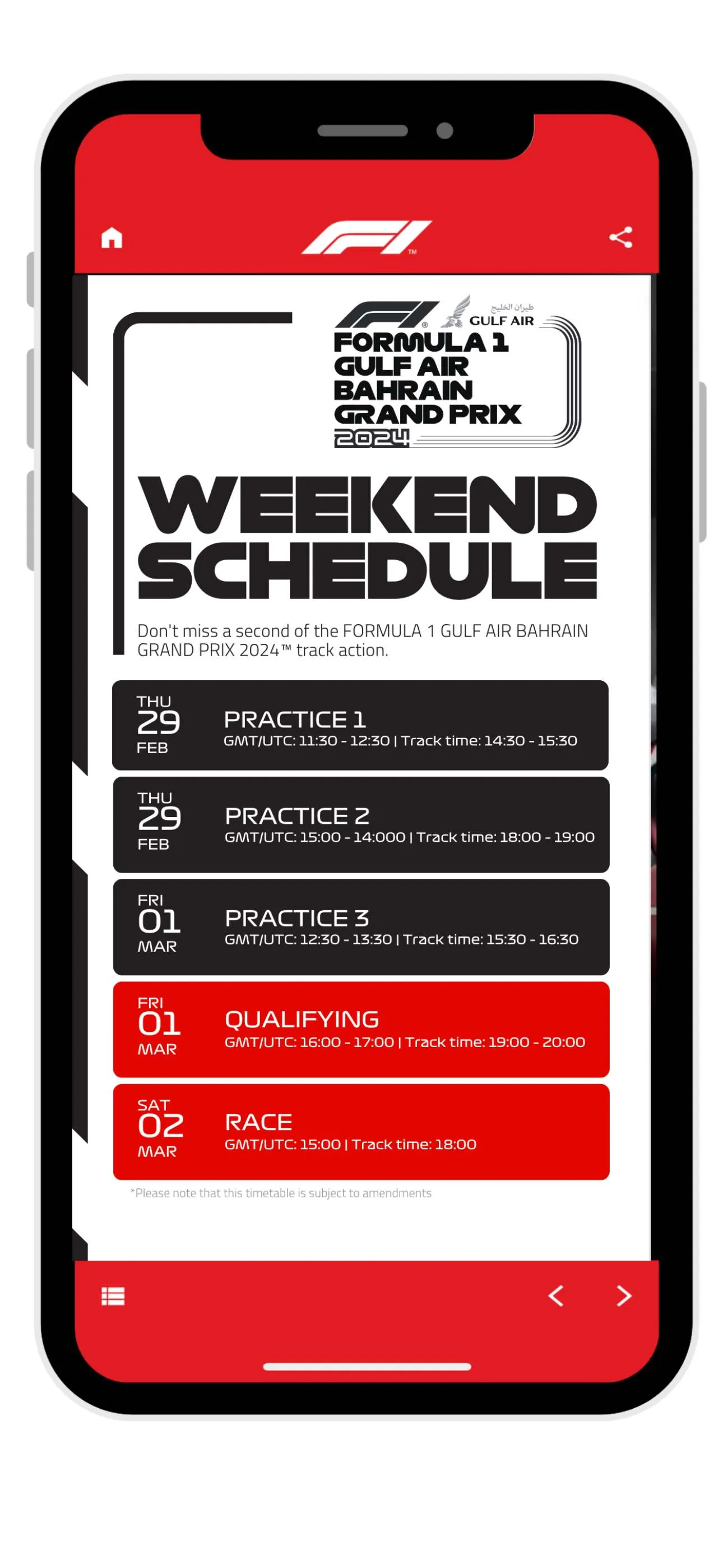 F1® Race Programme 2024 | Indus Appstore | Screenshot