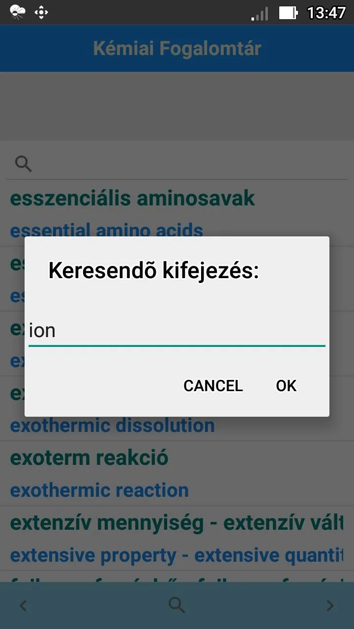 Kémiai Fogalomtár | Indus Appstore | Screenshot