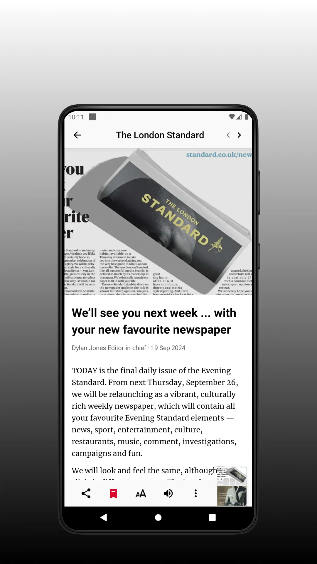 The London Standard | Indus Appstore | Screenshot