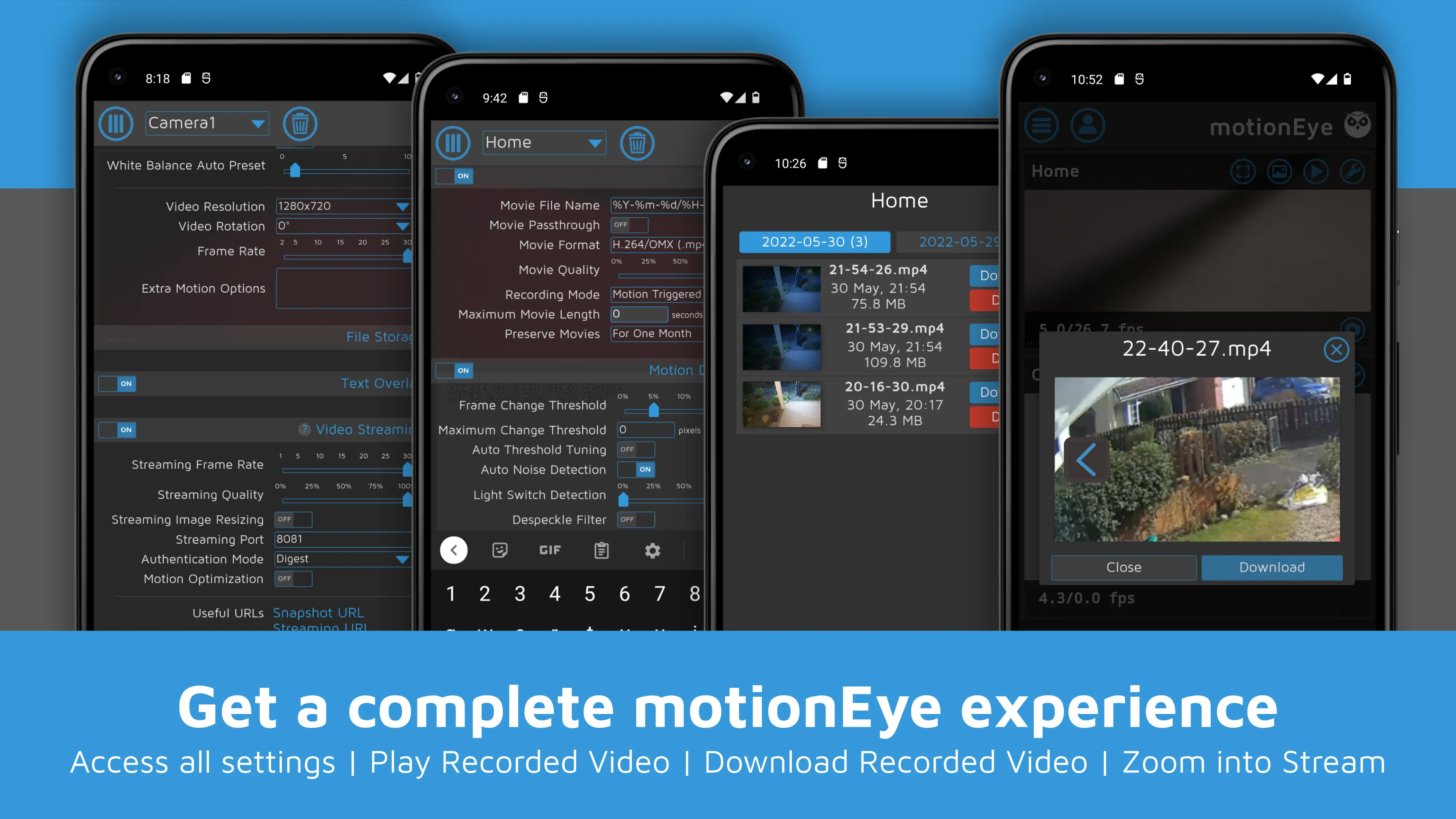 motionEye | Indus Appstore | Screenshot