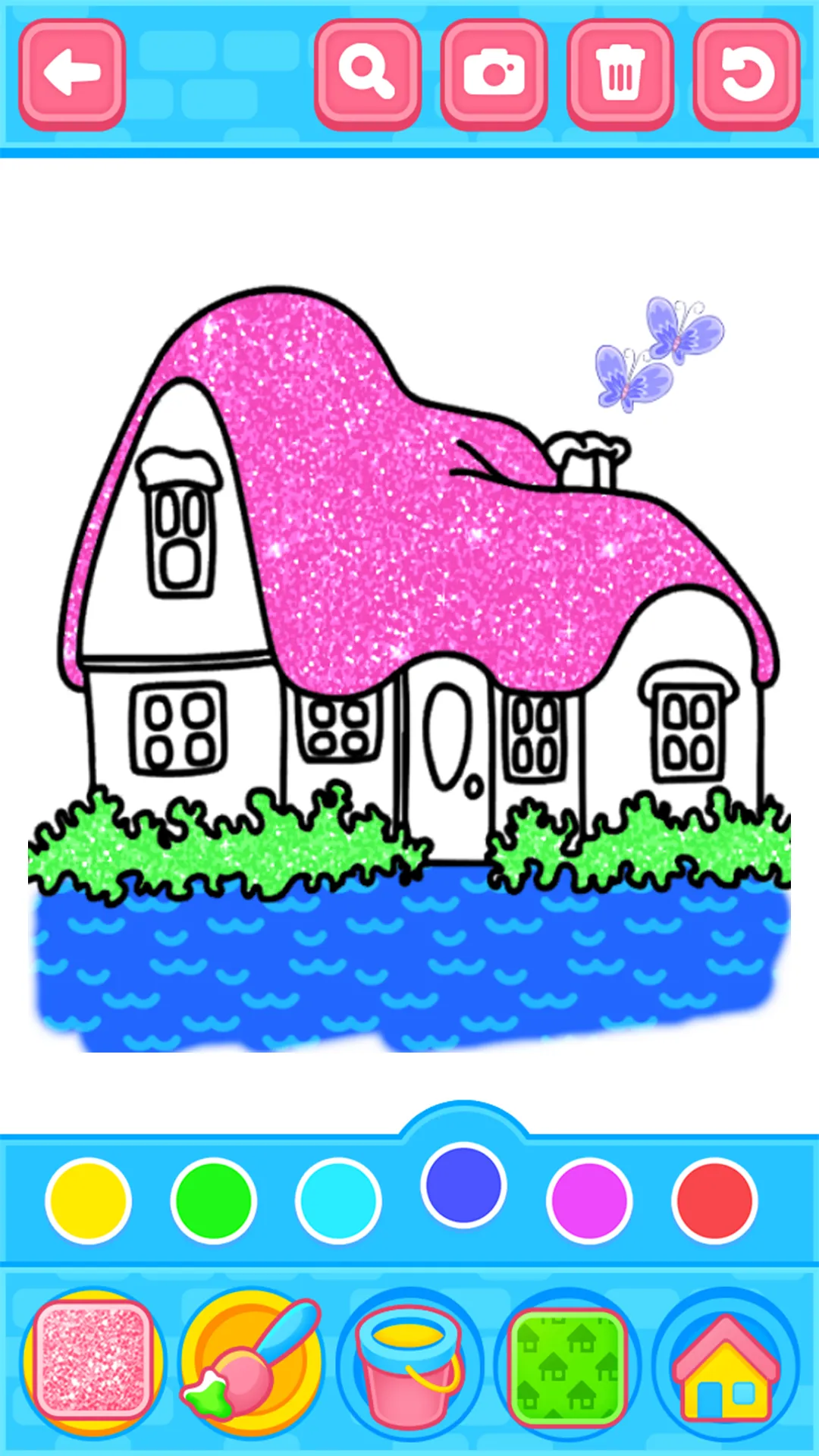 Glitter House Coloring | Indus Appstore | Screenshot