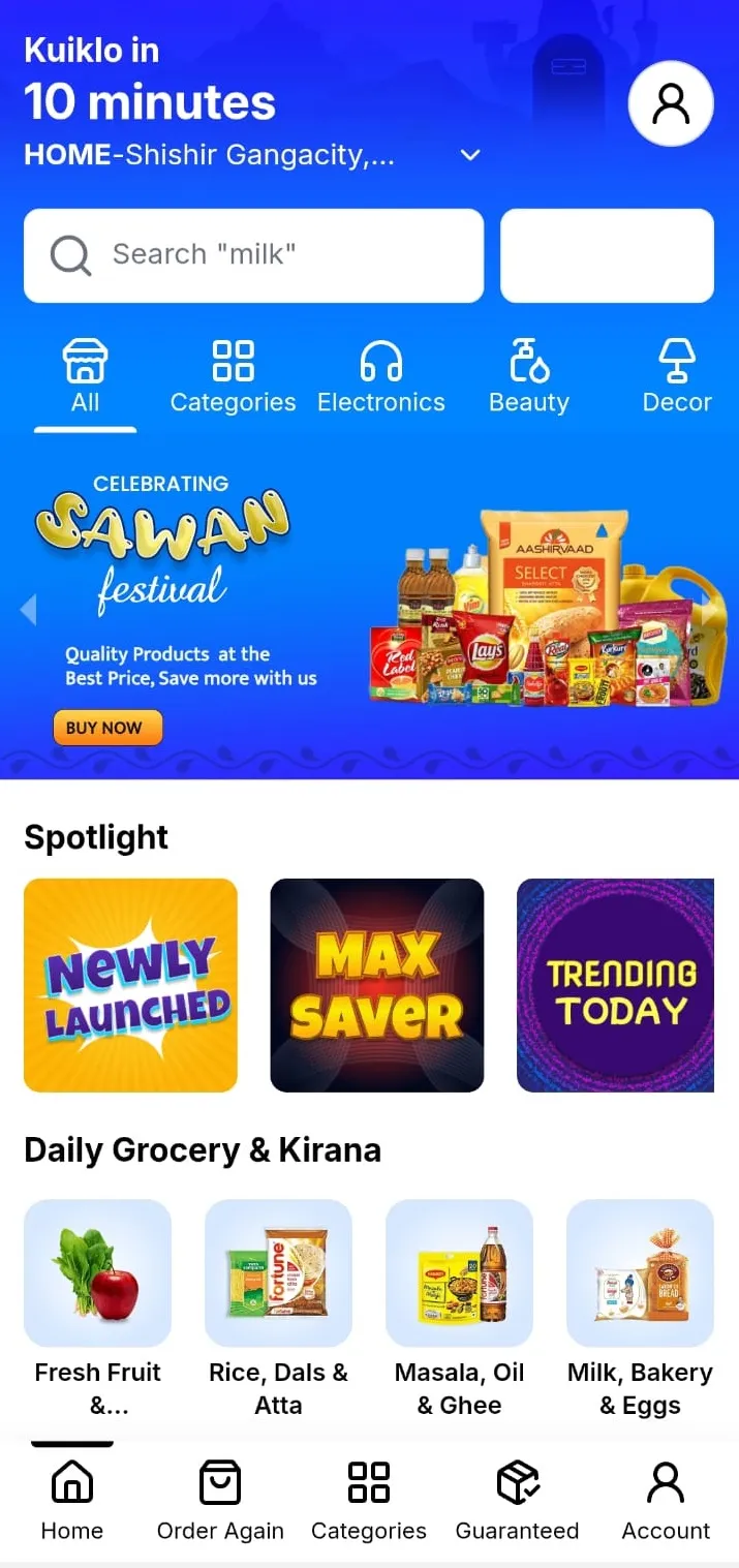 Kuiklo: 10 Min* Grocery App | Indus Appstore | Screenshot