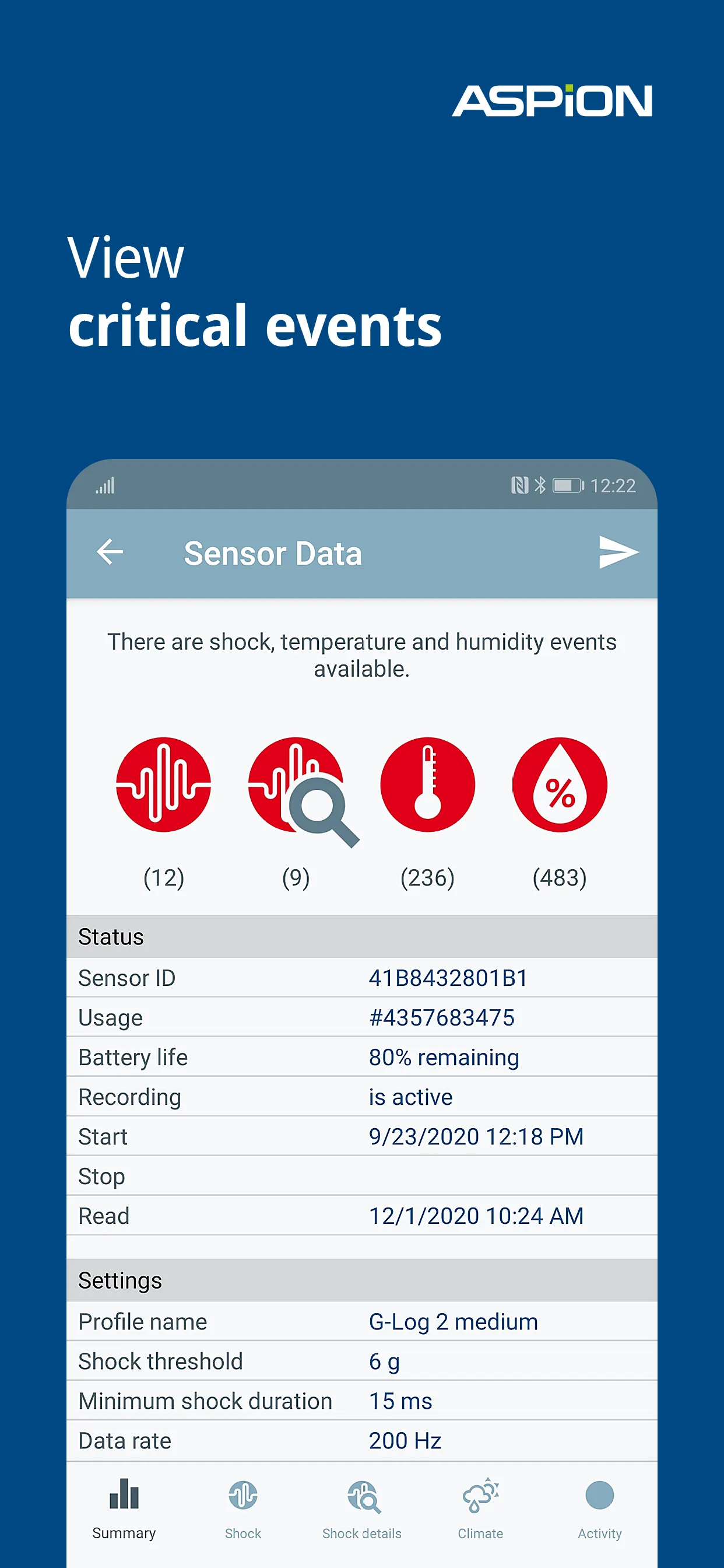 ASPION G-Log Data Logger | Indus Appstore | Screenshot