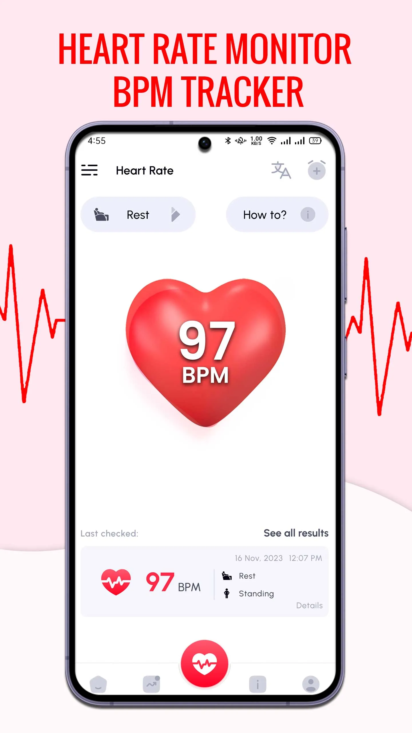 Heart Rate Monitor BPM Tracker | Indus Appstore | Screenshot