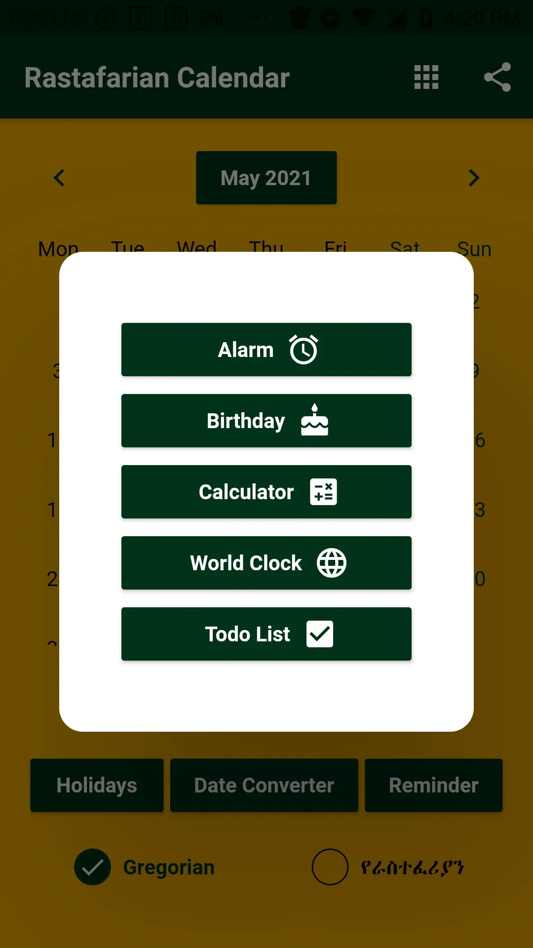 Rastafarian Calendar | Indus Appstore | Screenshot