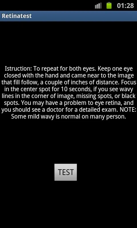 Eye retina test | Indus Appstore | Screenshot