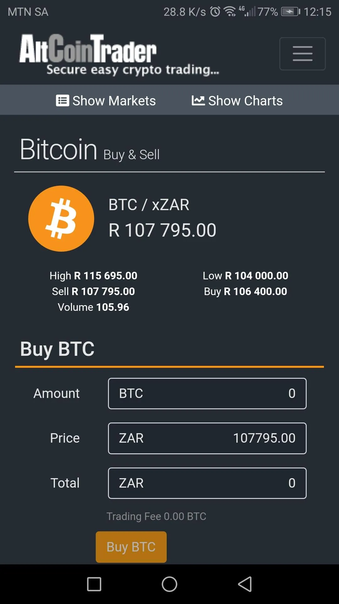 AltCoinTrader: Bitcoin, Crypto | Indus Appstore | Screenshot