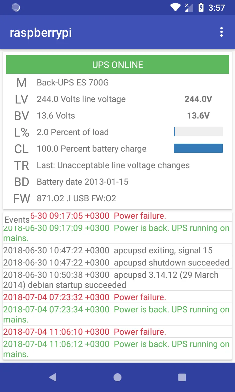 APCUPSD Monitor | Indus Appstore | Screenshot