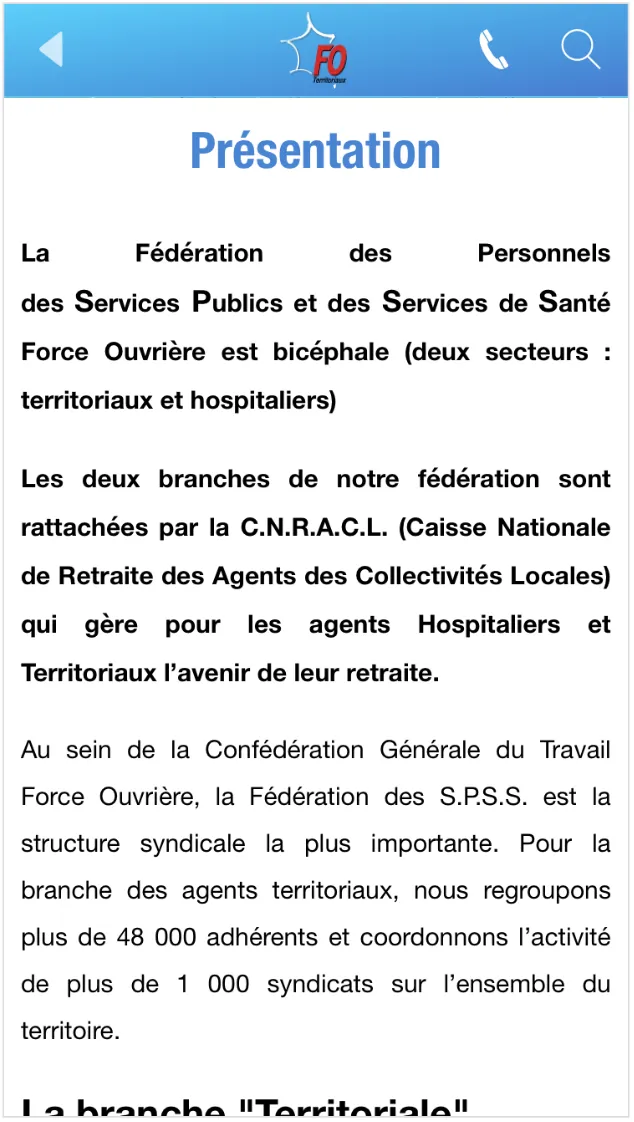 FO Territoriaux | Indus Appstore | Screenshot