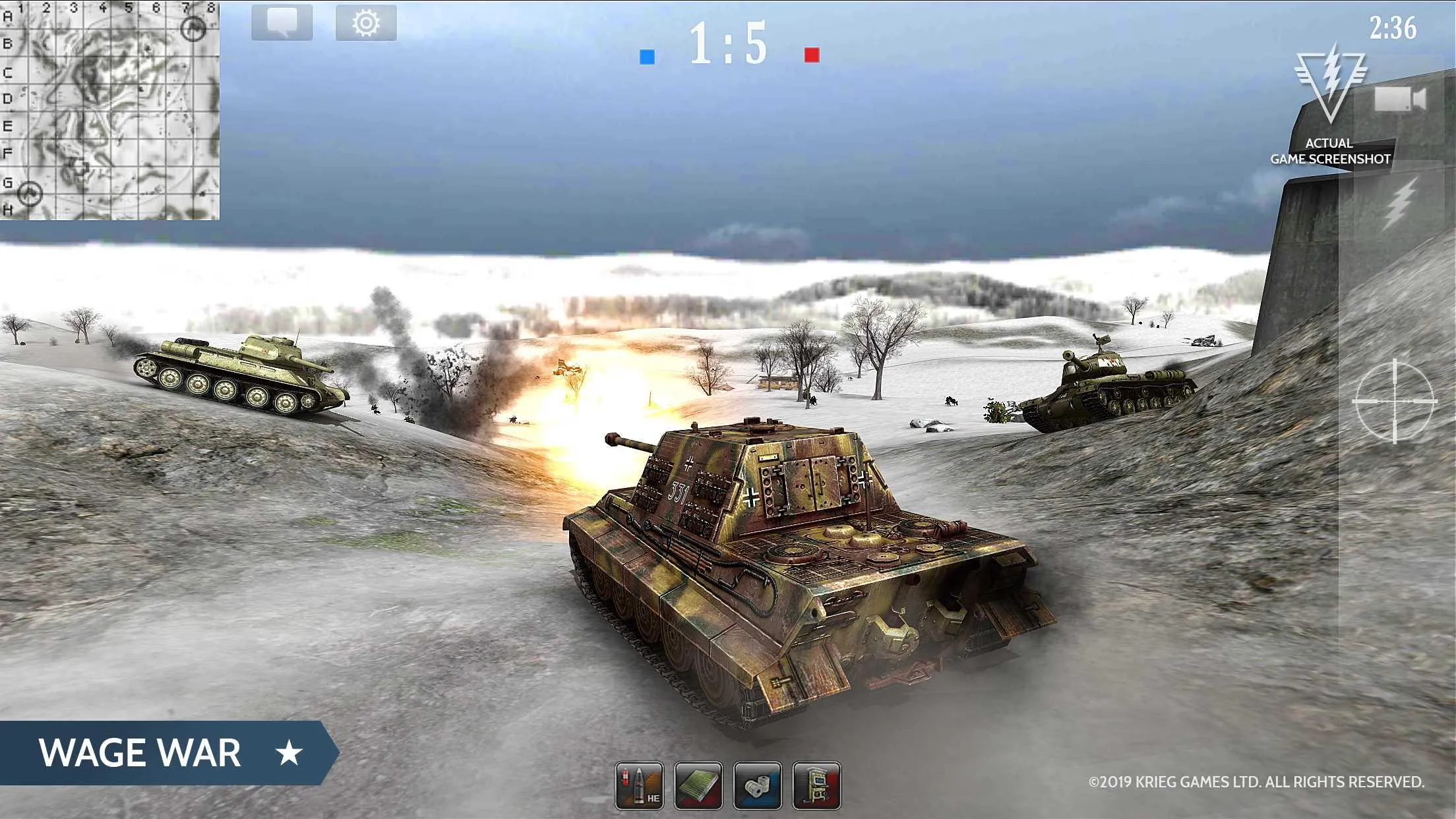 Armored Aces - Tank War | Indus Appstore | Screenshot