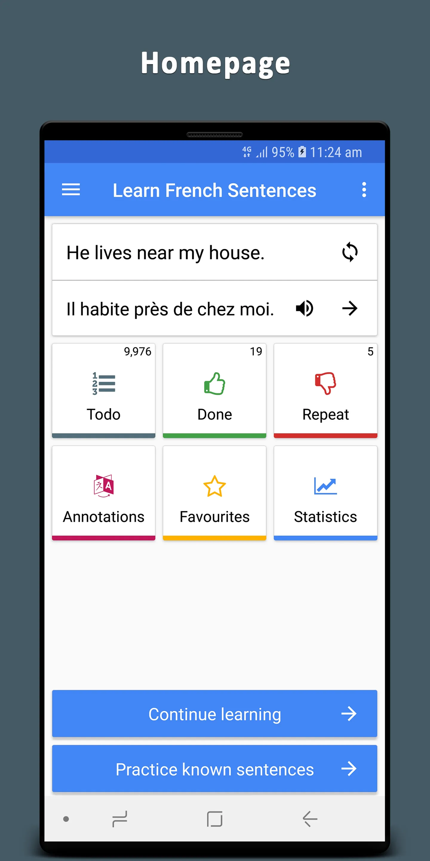 Learn French Sentences | Indus Appstore | Screenshot