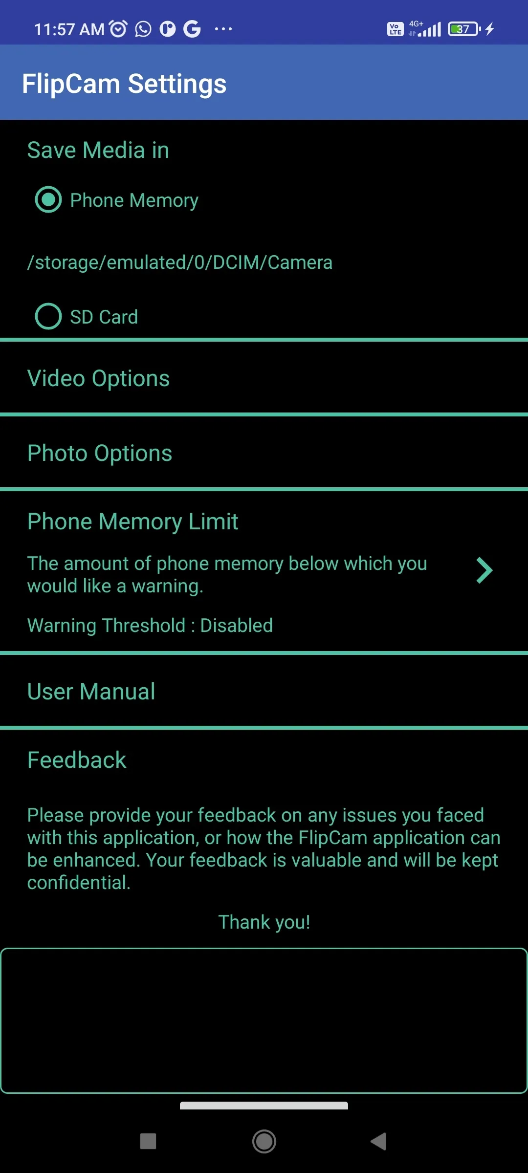 FlipCam Video Recorder | Indus Appstore | Screenshot