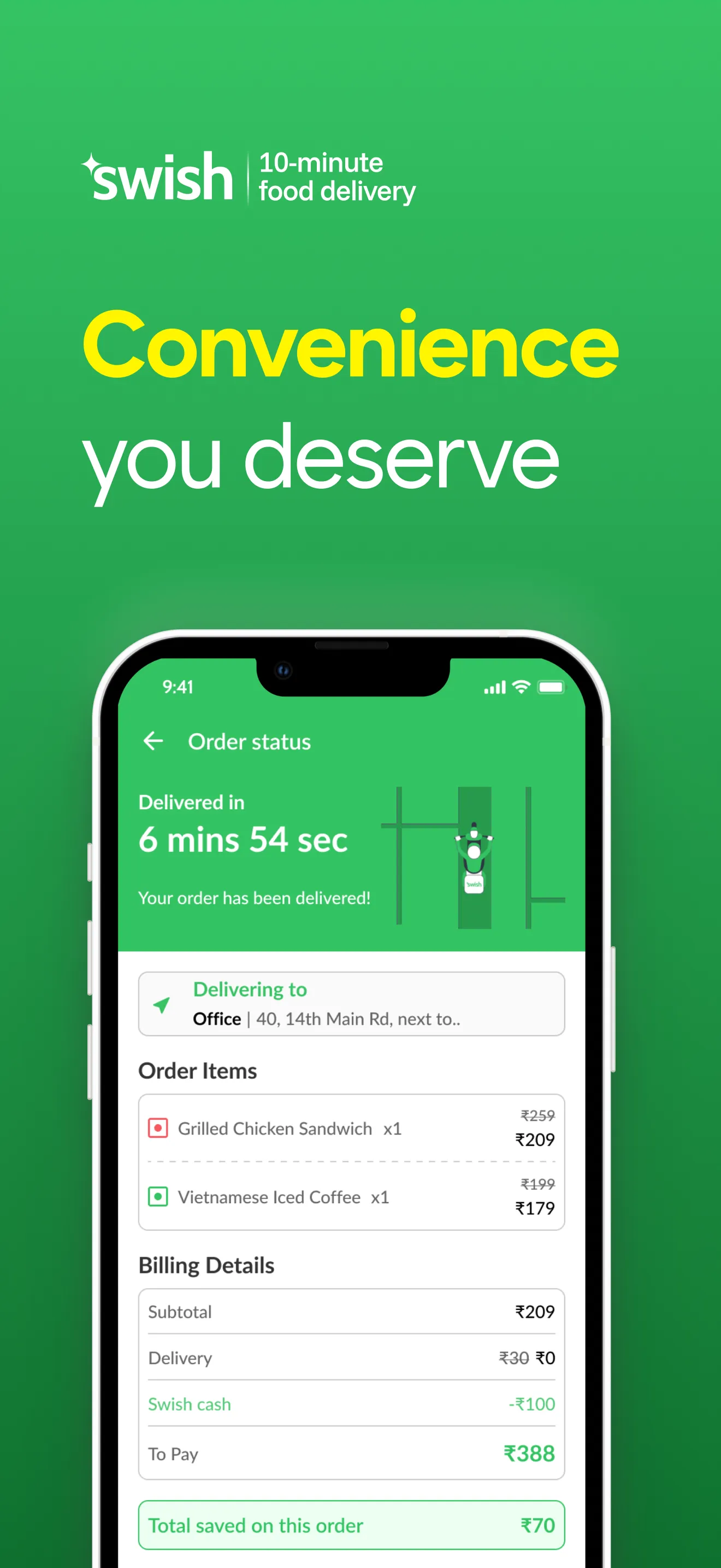 Swish: 10-Min Food Delivery | Indus Appstore | Screenshot