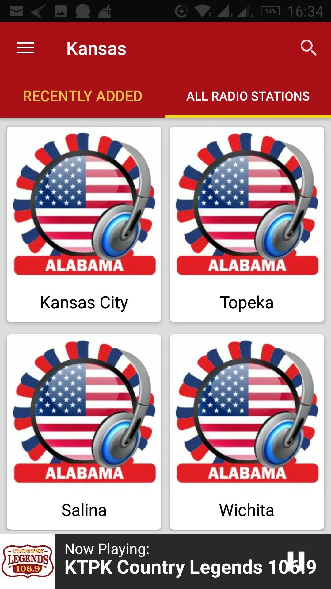 Kansas Radio Stations - USA | Indus Appstore | Screenshot