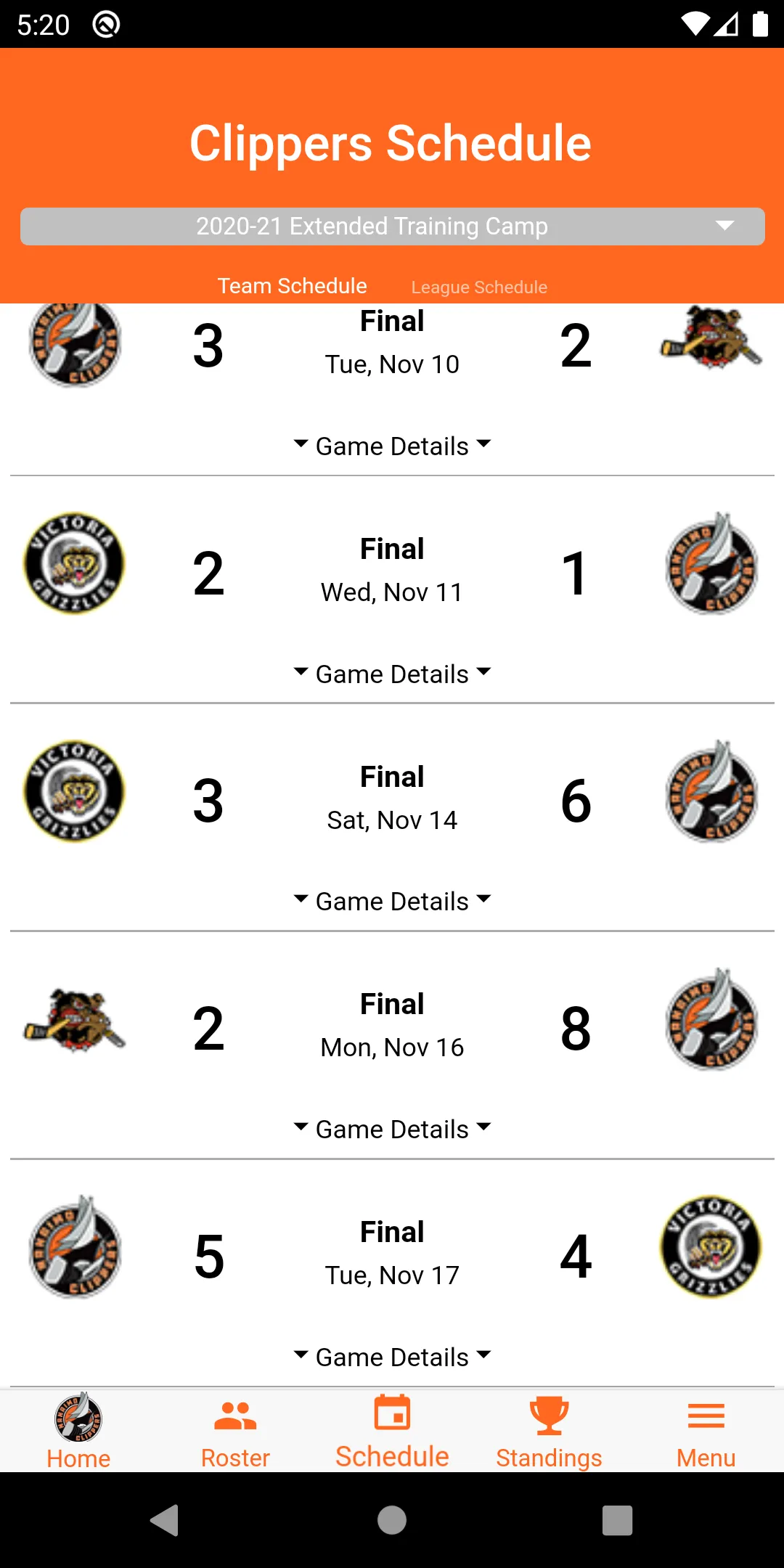 Nanaimo Clippers | Indus Appstore | Screenshot