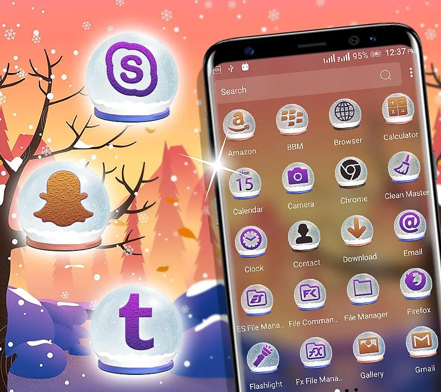 Winter Forest Launcher Theme | Indus Appstore | Screenshot
