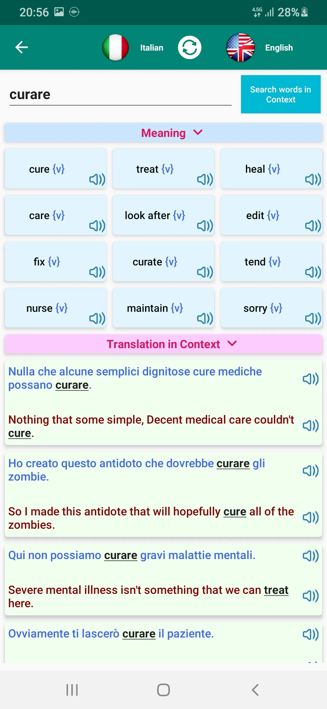 Italian Verb Conjugation | Indus Appstore | Screenshot