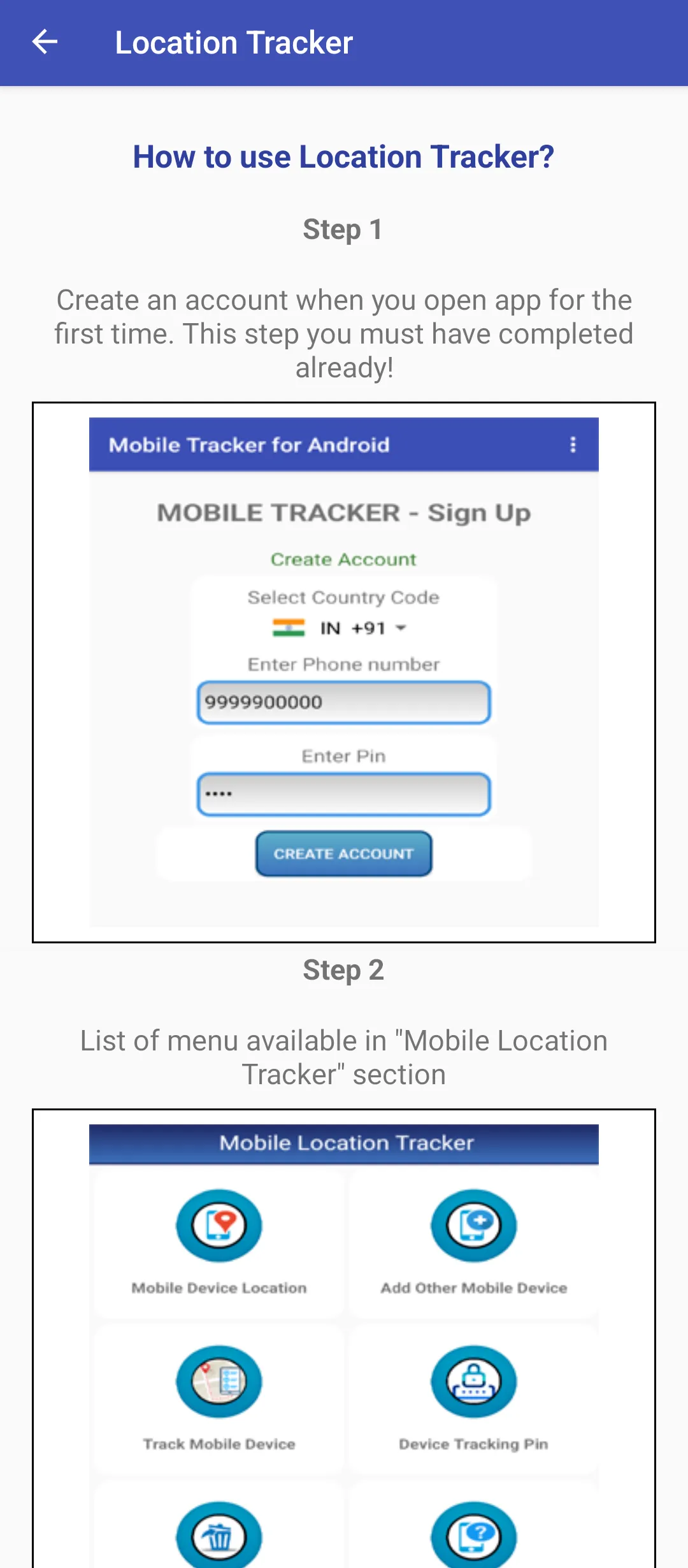 Mobile Tracker for Android | Indus Appstore | Screenshot