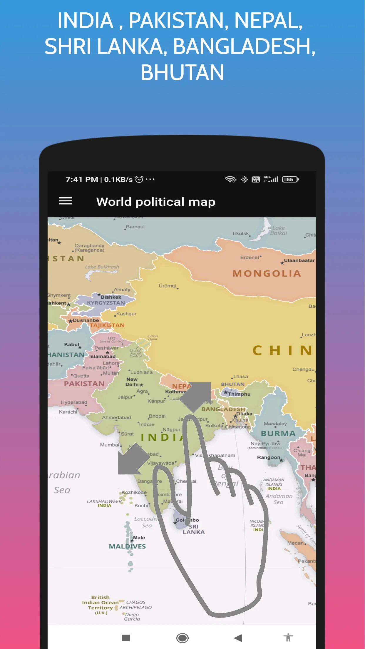 World Political Map | Indus Appstore | Screenshot