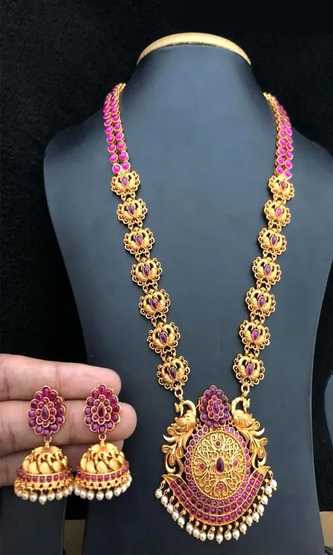 Gold Haram Necklace Collection | Indus Appstore | Screenshot