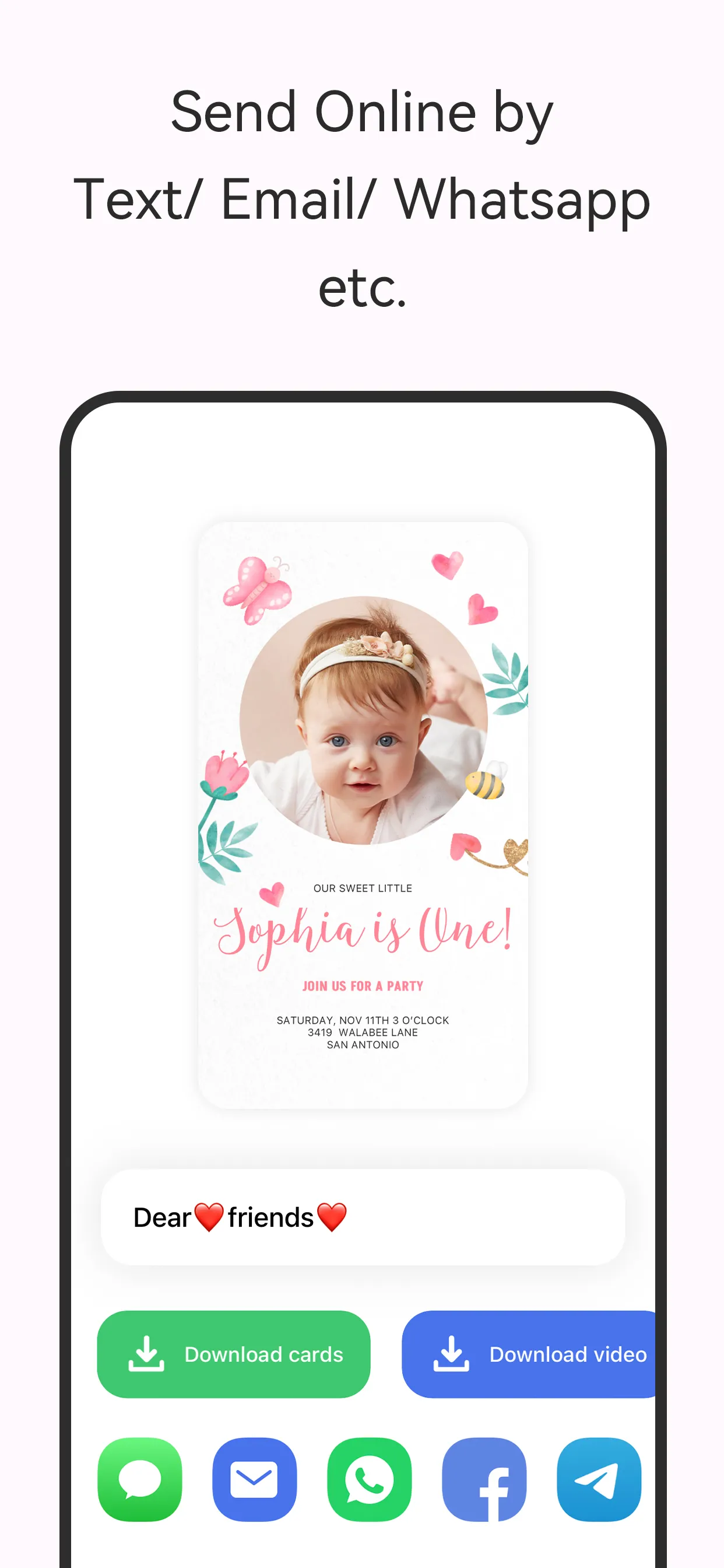 Invitation Maker Greeting Card | Indus Appstore | Screenshot