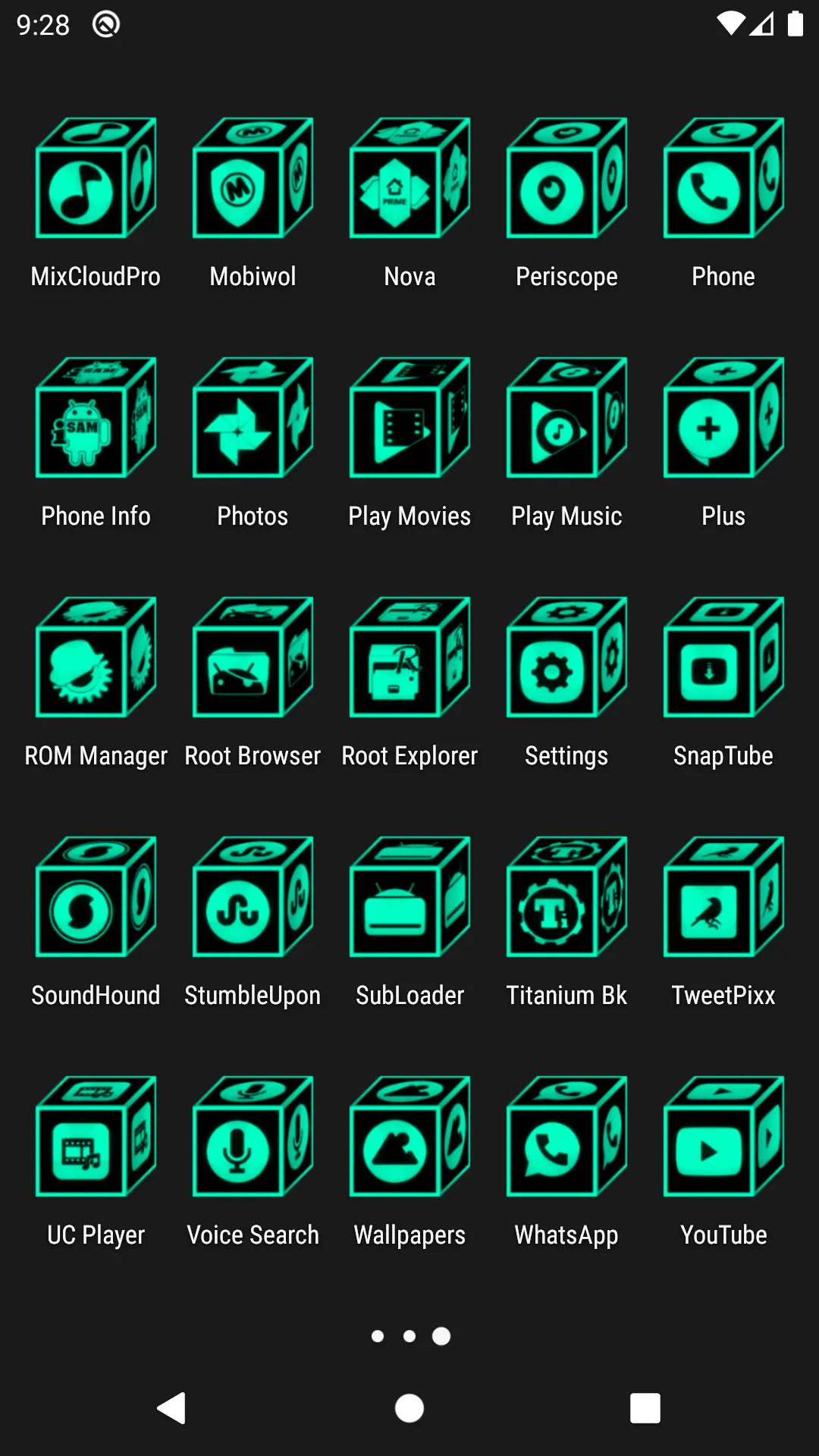 3D Flat Teal Icon Pack | Indus Appstore | Screenshot