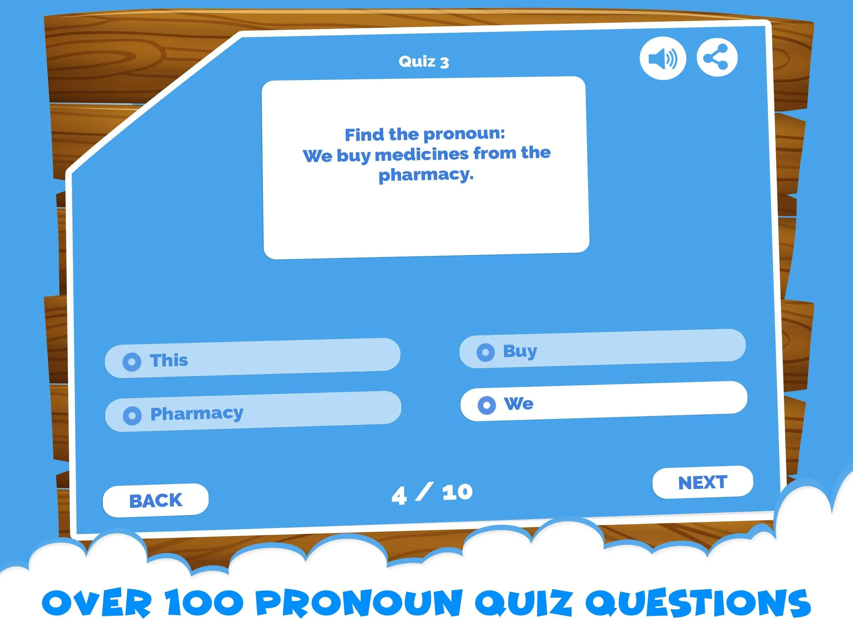 English Grammar Pronouns Quiz | Indus Appstore | Screenshot