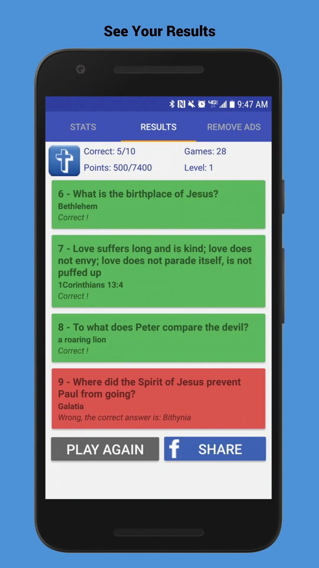 Bible Trivia | Indus Appstore | Screenshot