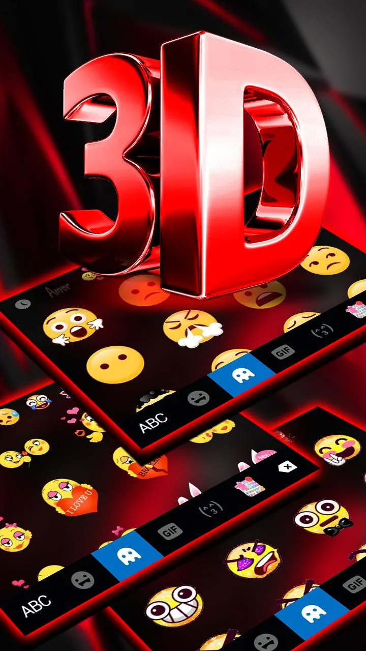 Red Black 3D Theme | Indus Appstore | Screenshot