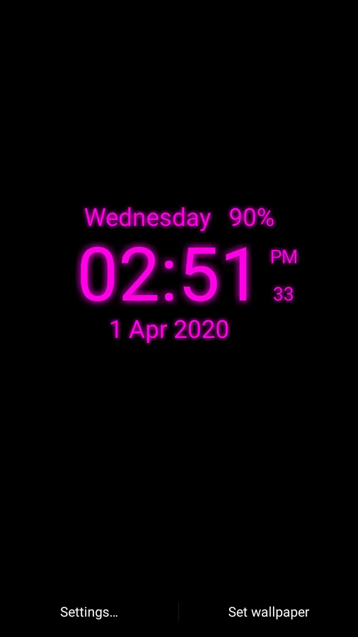 Digital Clock Live Wallpaper | Indus Appstore | Screenshot