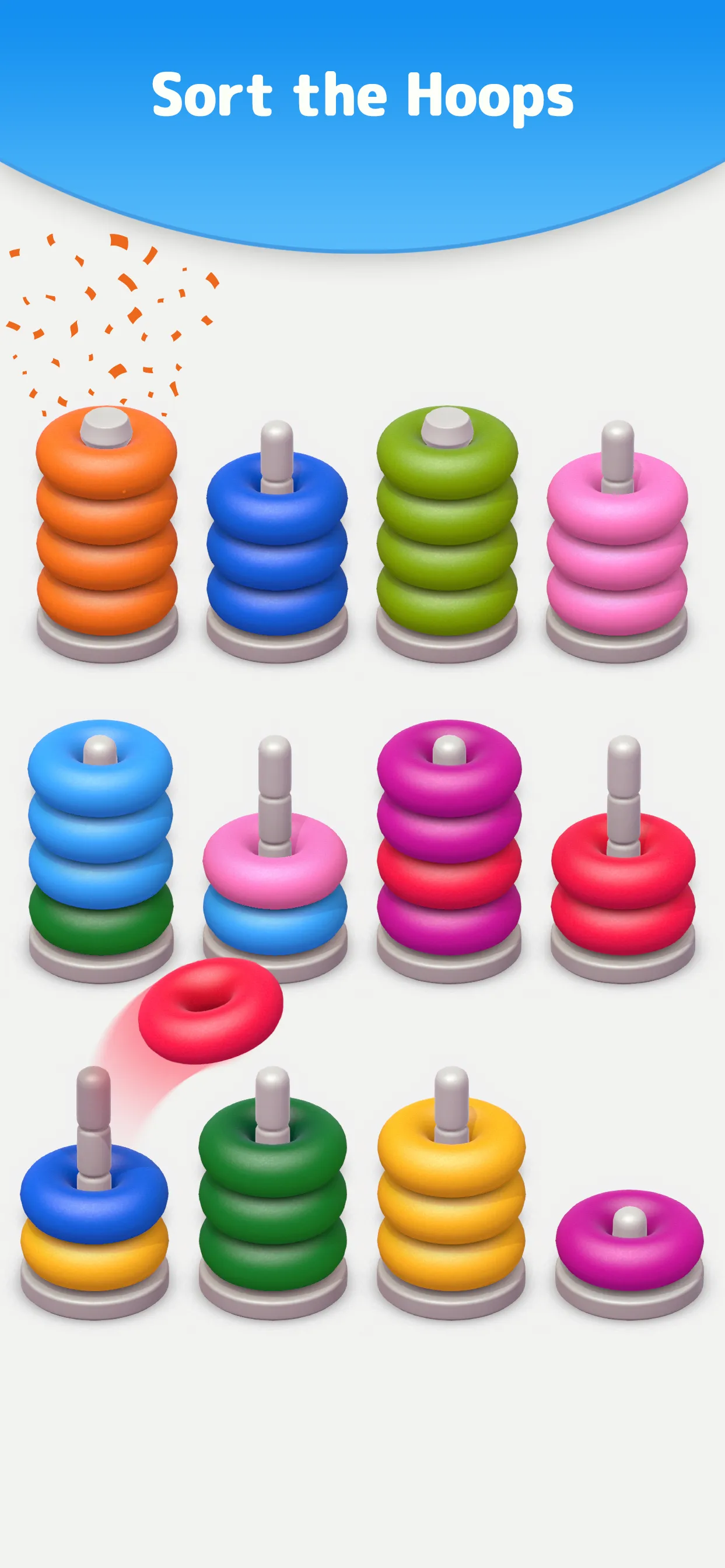 Color Sort 3D — Hoop Stack | Indus Appstore | Screenshot