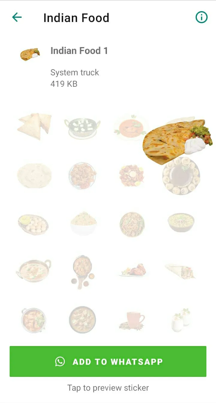 Indian Food Stickers | Indus Appstore | Screenshot