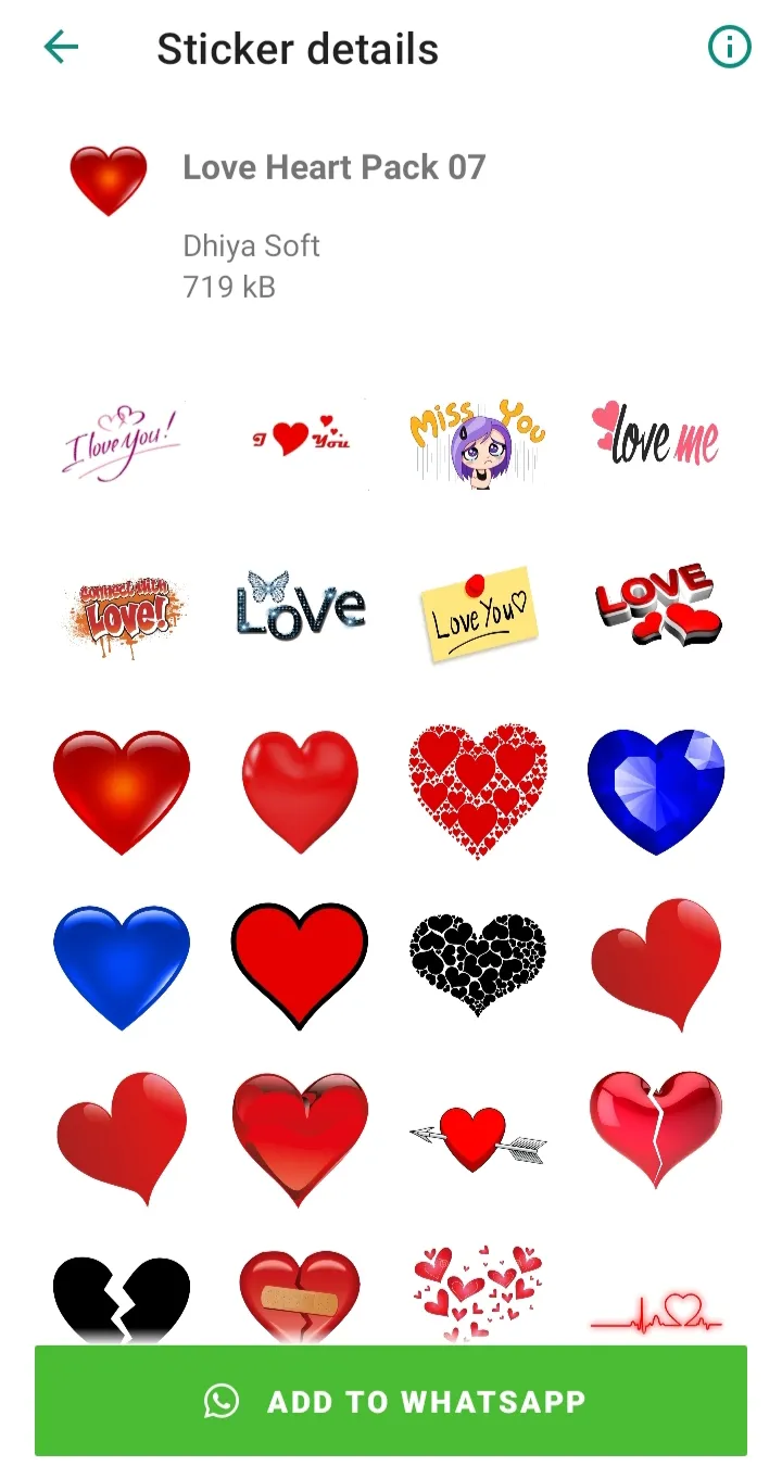 Love Heart Stickers for WA | Indus Appstore | Screenshot