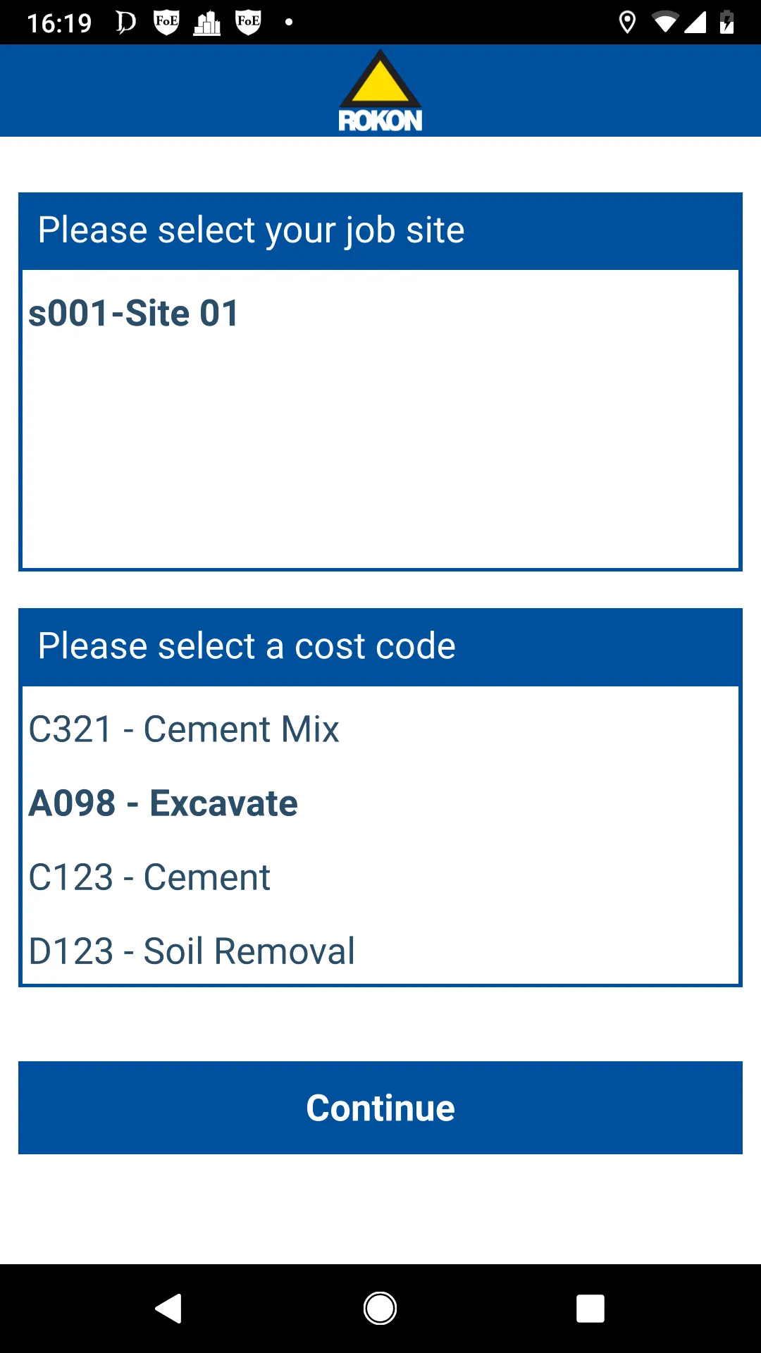 ROKON TimeSheet | Indus Appstore | Screenshot