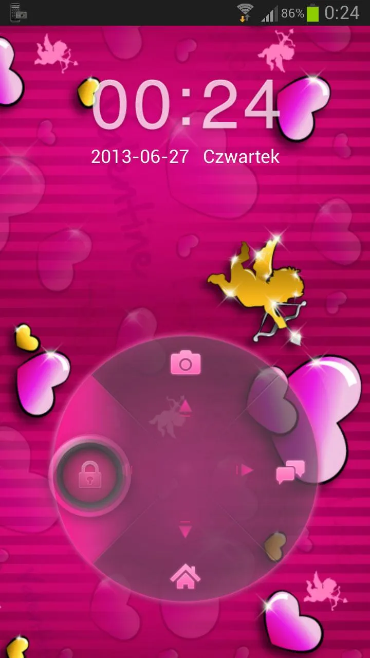 Lovely Pink Theme GO Locker | Indus Appstore | Screenshot