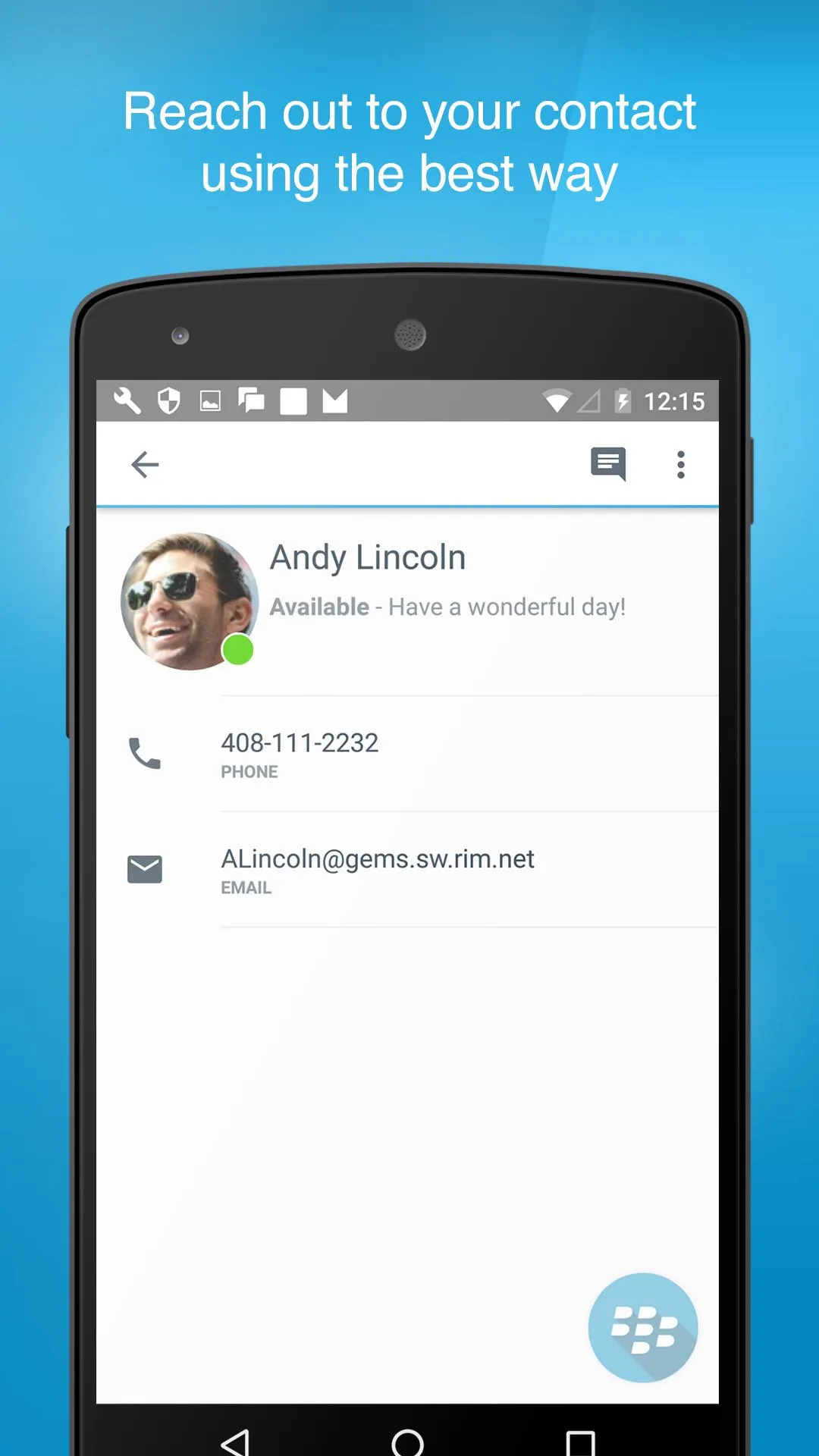 BlackBerry Connect | Indus Appstore | Screenshot