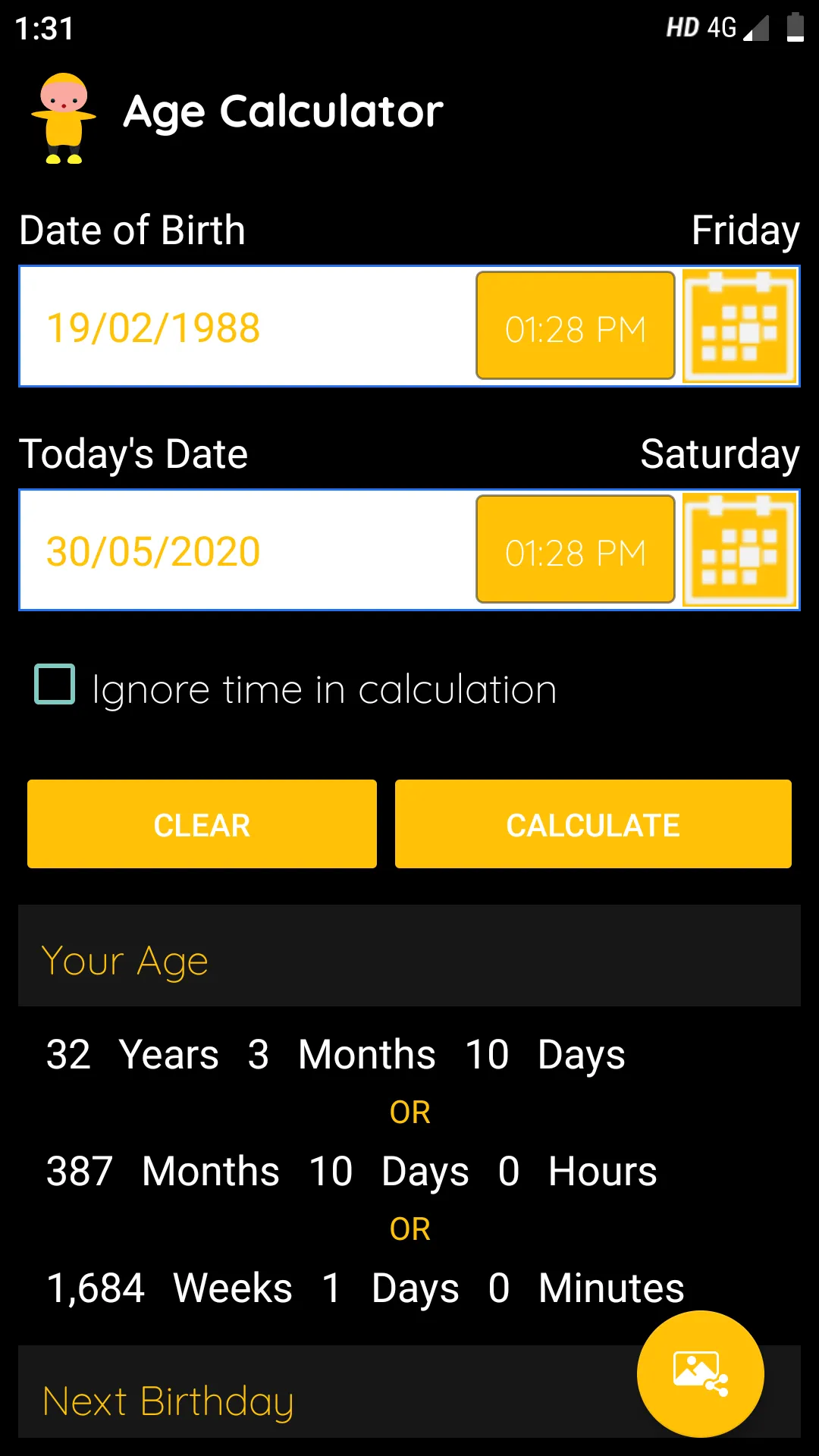 Age Calculator | Indus Appstore | Screenshot