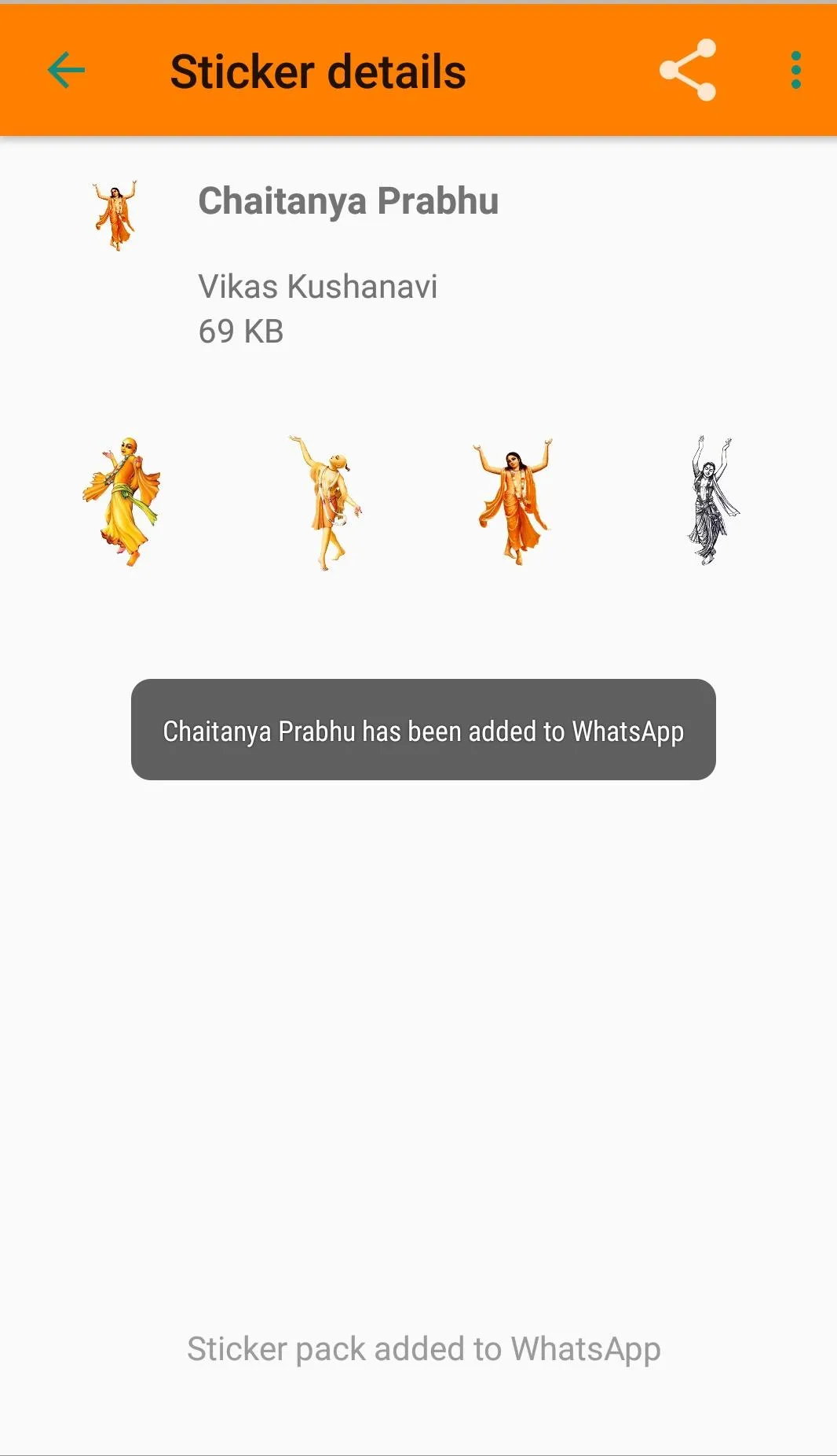 Hare Krishna Stickers for WApp | Indus Appstore | Screenshot