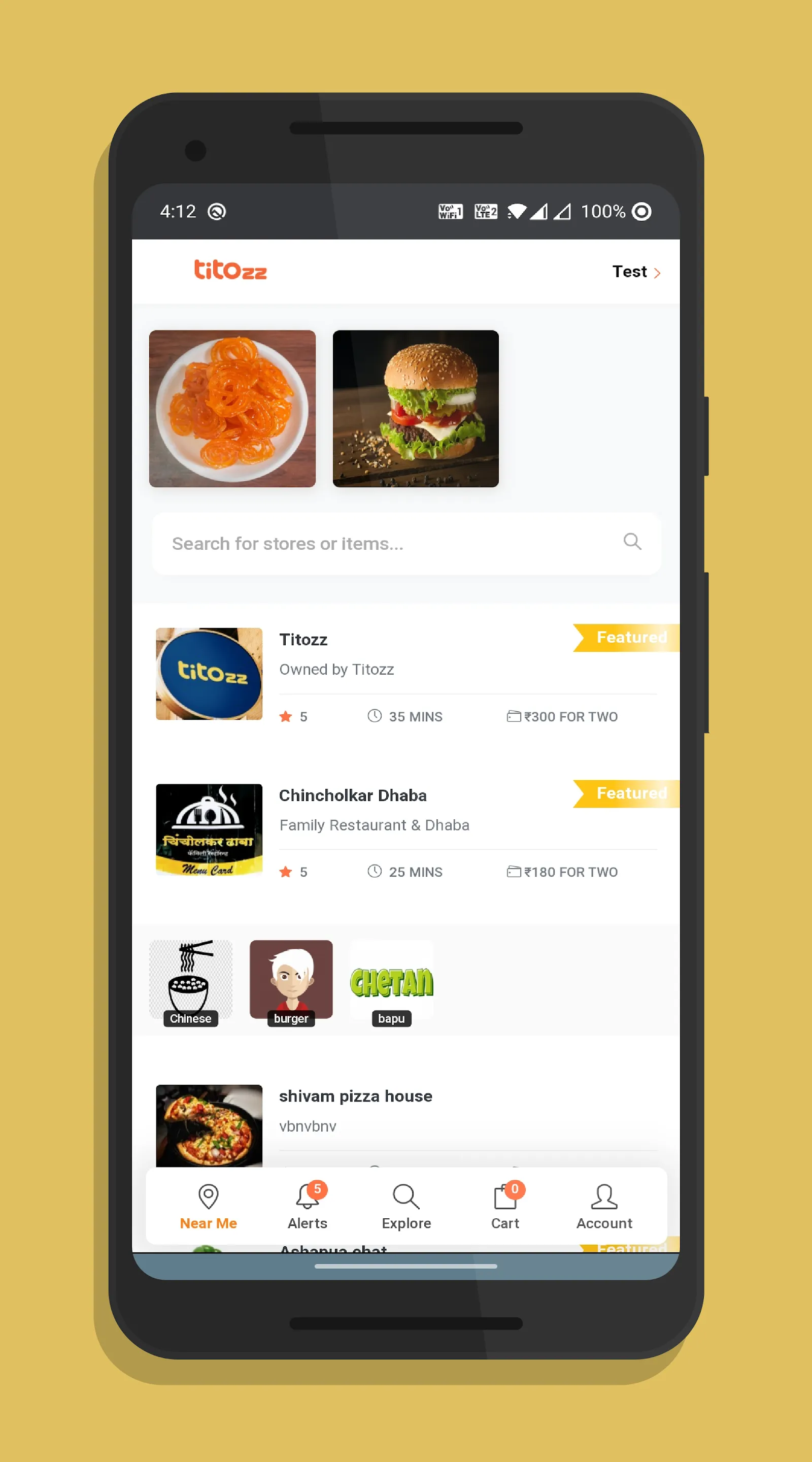 Titozz - Food Delivery App | Indus Appstore | Screenshot