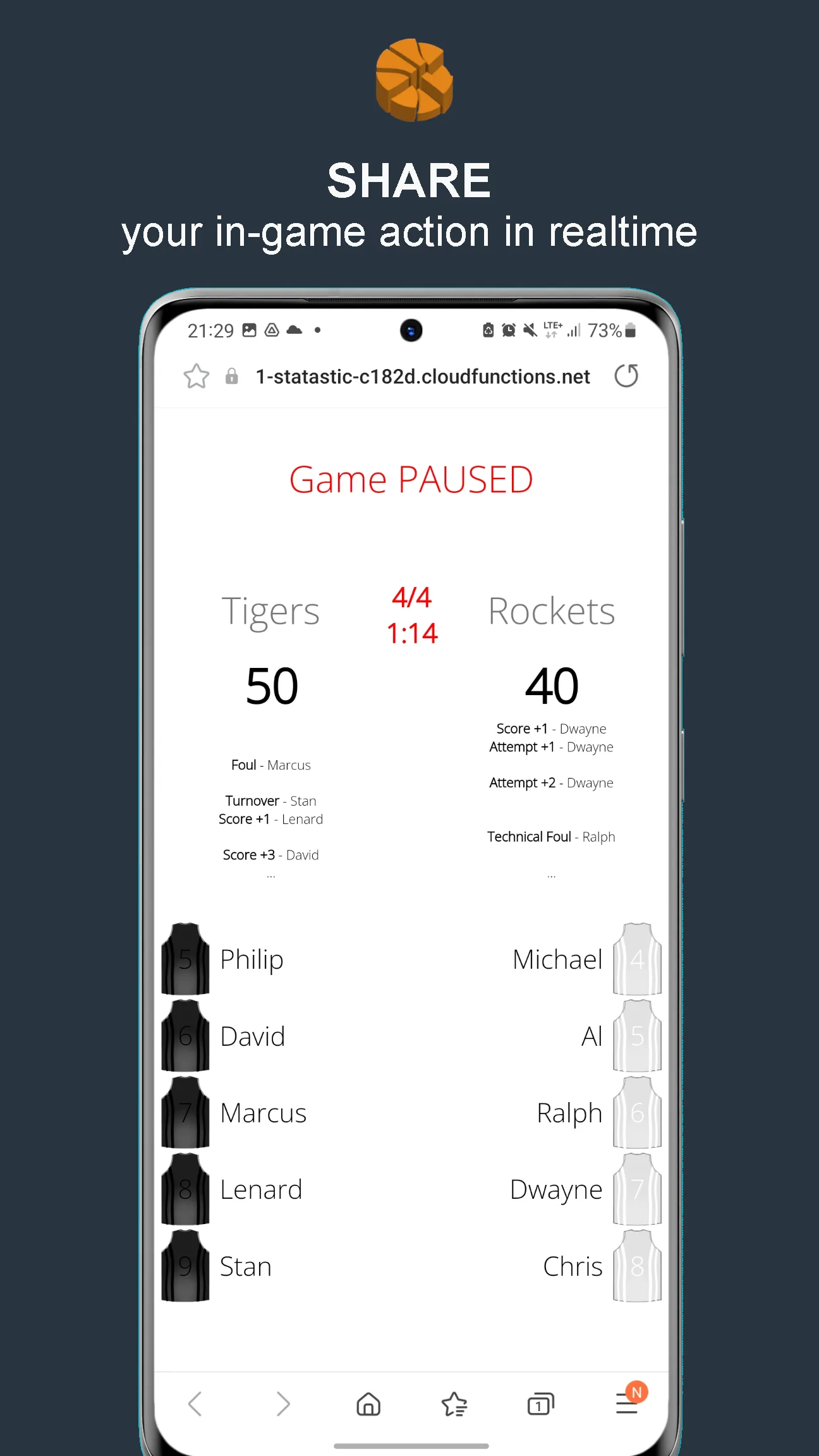 Statastic Basketball Tracker | Indus Appstore | Screenshot