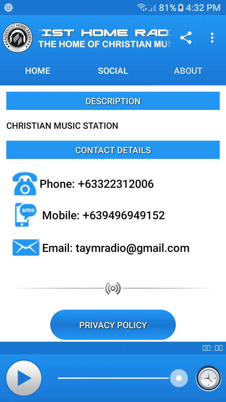 ADVENTIST HOME RADIO | Indus Appstore | Screenshot