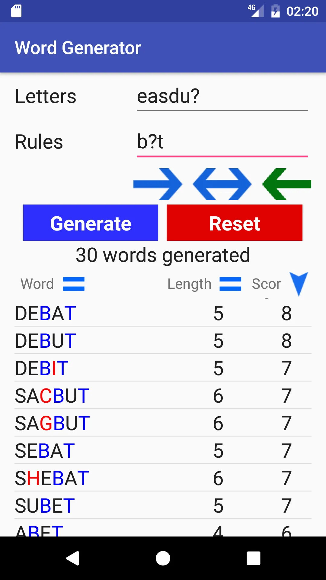 Word Generator Check Scrabble | Indus Appstore | Screenshot