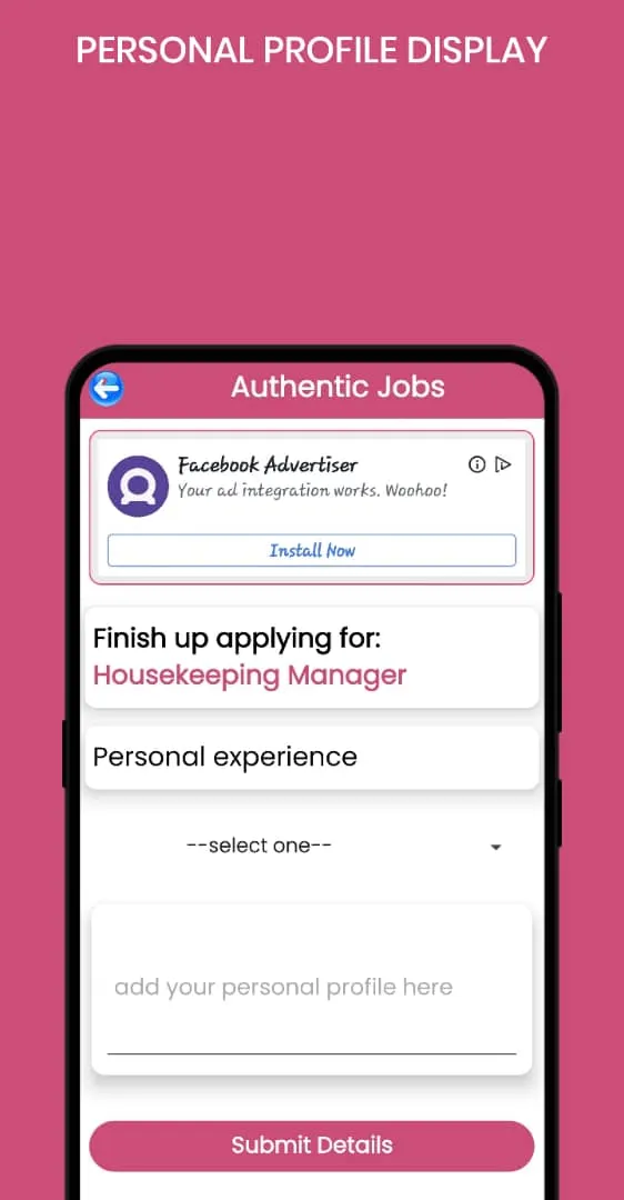 Authentic Jobs | Indus Appstore | Screenshot