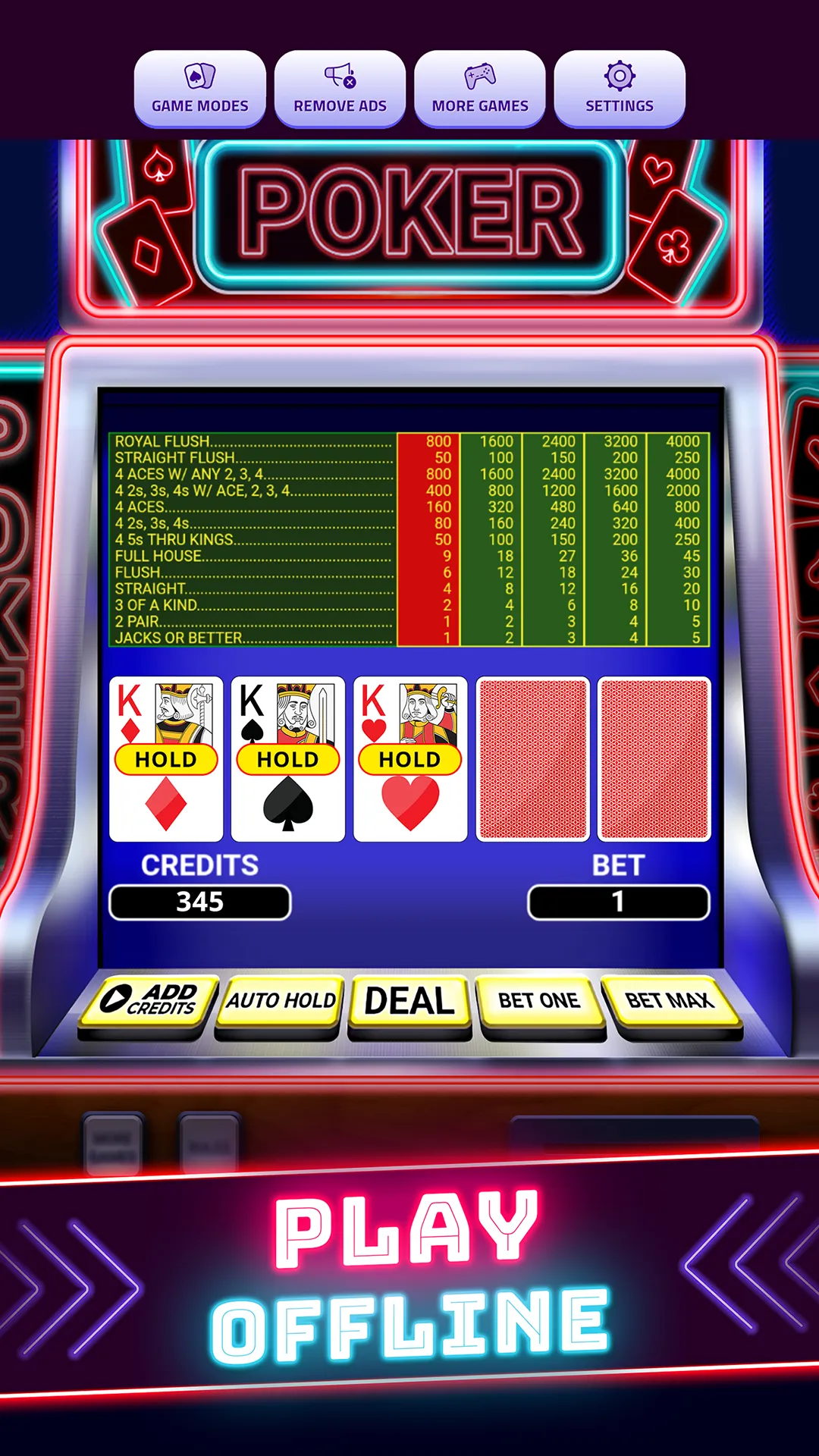 Video Poker - Casino Card Game | Indus Appstore | Screenshot