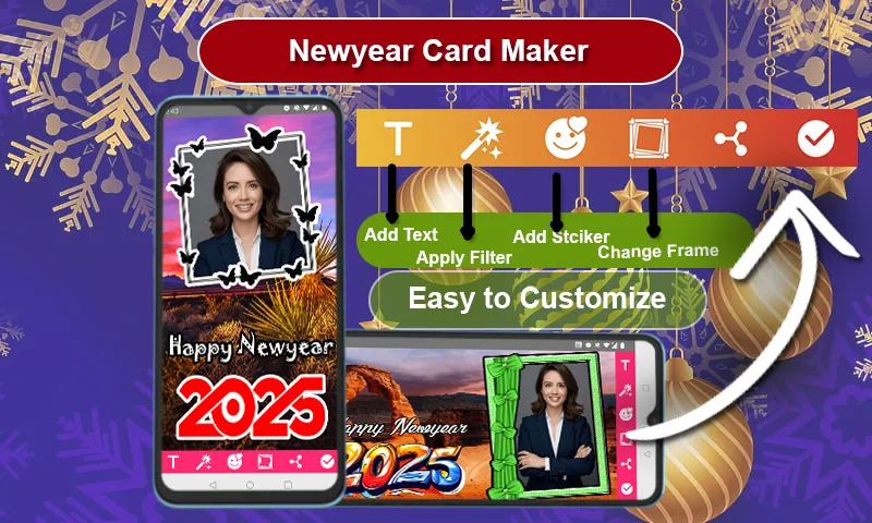 Newyear Card Maker | Indus Appstore | Screenshot