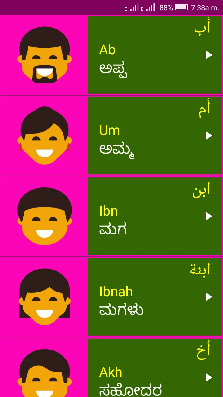 Learn Arabic From Kannada | Indus Appstore | Screenshot