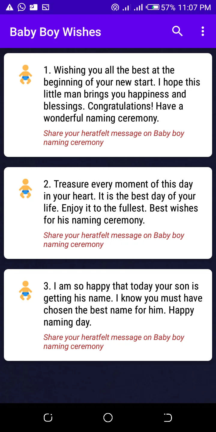 Baby Naming Ceremony Wishes | Indus Appstore | Screenshot