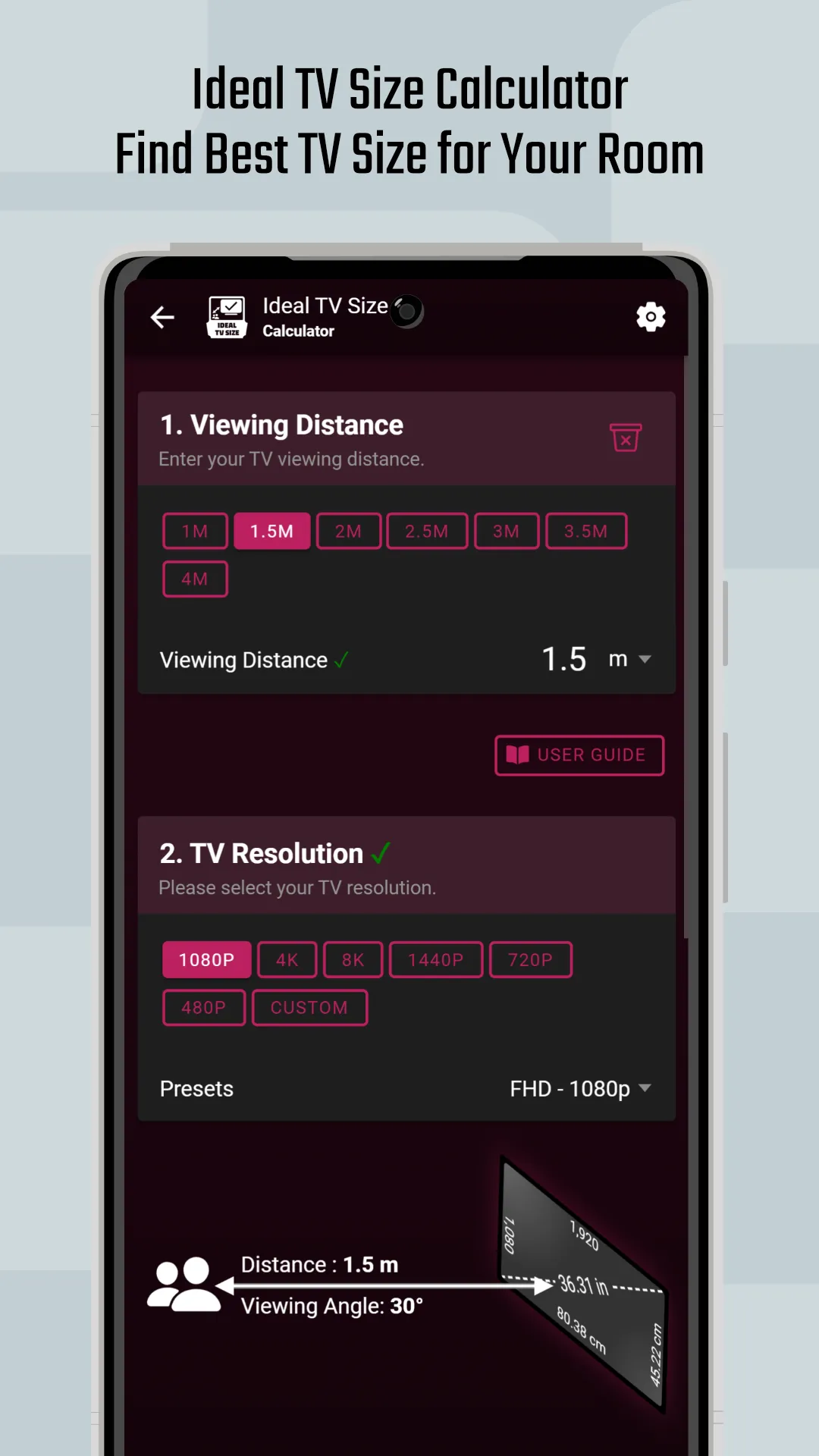 TV & Screen Calculator | Indus Appstore | Screenshot