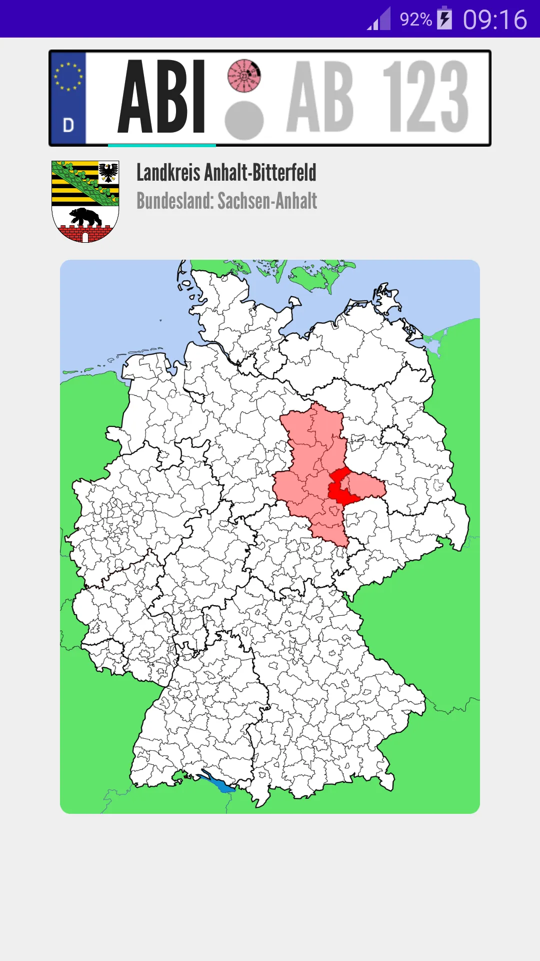 Autokennzeichen Deutschland | Indus Appstore | Screenshot