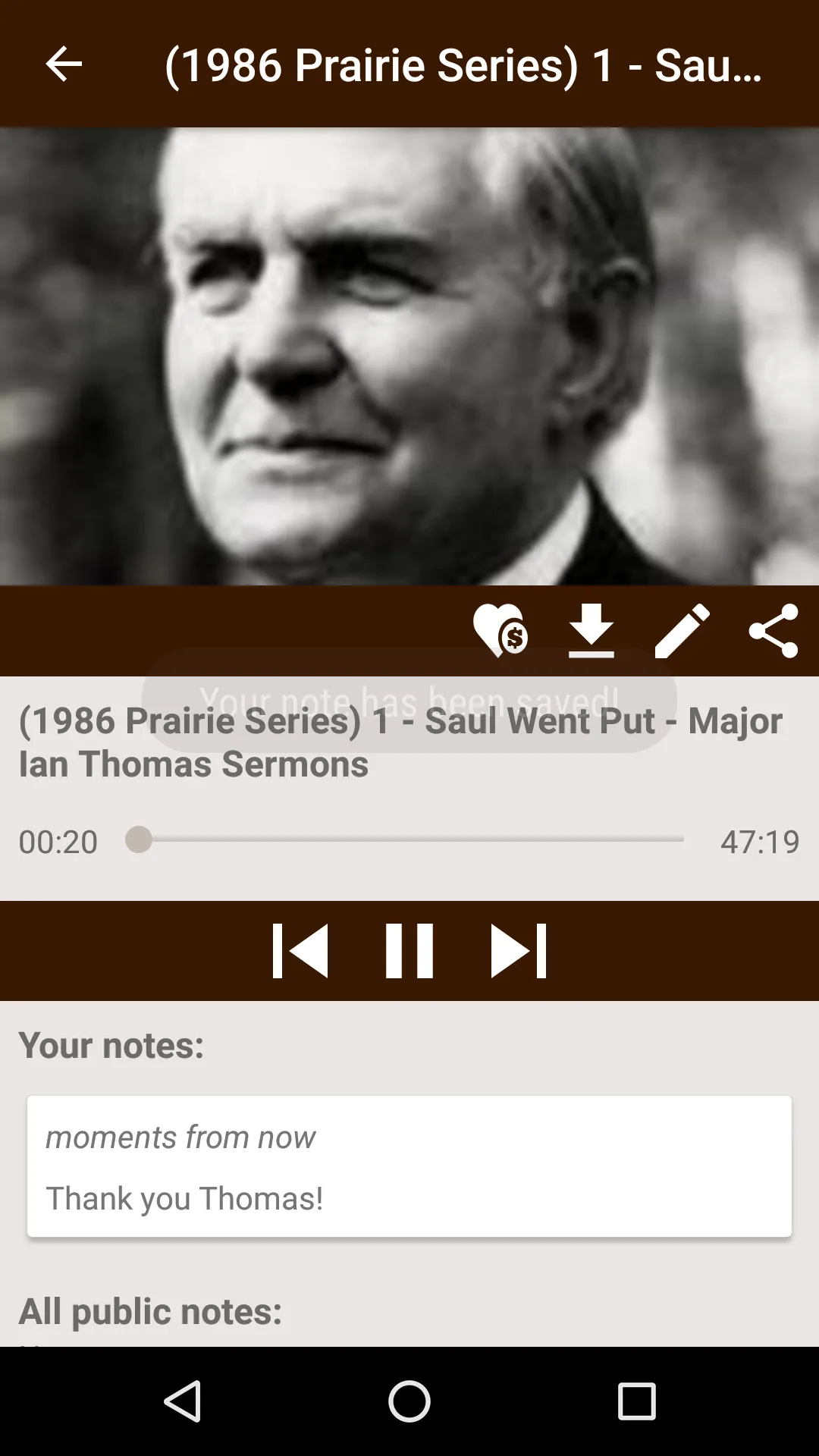 Major Ian Thomas Sermons | Indus Appstore | Screenshot